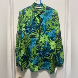 Tropical Print Draper’s and Damon’s blouse